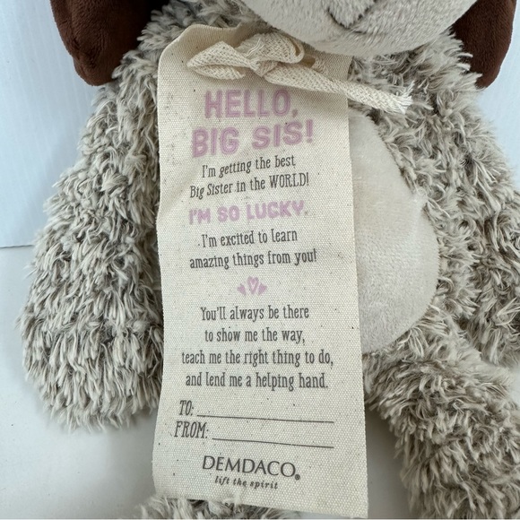 Demdaco Teddy Bear Plush Lift The Spirit Stuffed Animal Toy Hello Big Si… - Picture 2 of 15